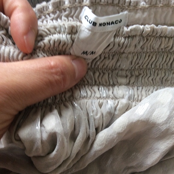 Club Monaco Metallic Polka Dot Silk Blend Skirt - Picture 4 of 5